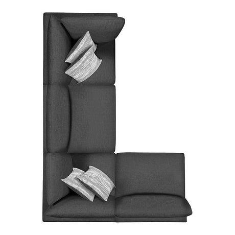 Serene Charcoal Upholstered 4-Piece Modular Sectional from Coaster - Luna Furniture