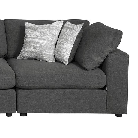 Serene Charcoal Upholstered 4-Piece Modular Sectional from Coaster - Luna Furniture