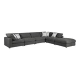 Serene Charcoal Upholstered 6-Piece Modular Sectional from Coaster - Luna Furniture