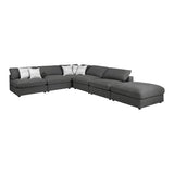 Serene Charcoal Upholstered 6-Piece Modular Sectional from Coaster - Luna Furniture
