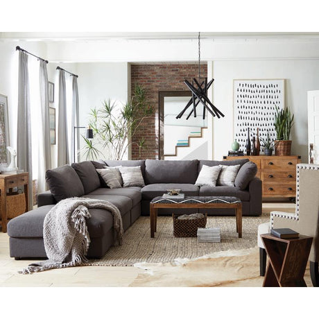 Serene Charcoal Upholstered 6-Piece Modular Sectional from Coaster - Luna Furniture