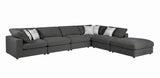 Serene Charcoal Upholstered Armless Chair from Coaster - Luna Furniture
