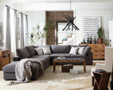 Serene Charcoal Upholstered Armless Chair from Coaster - Luna Furniture