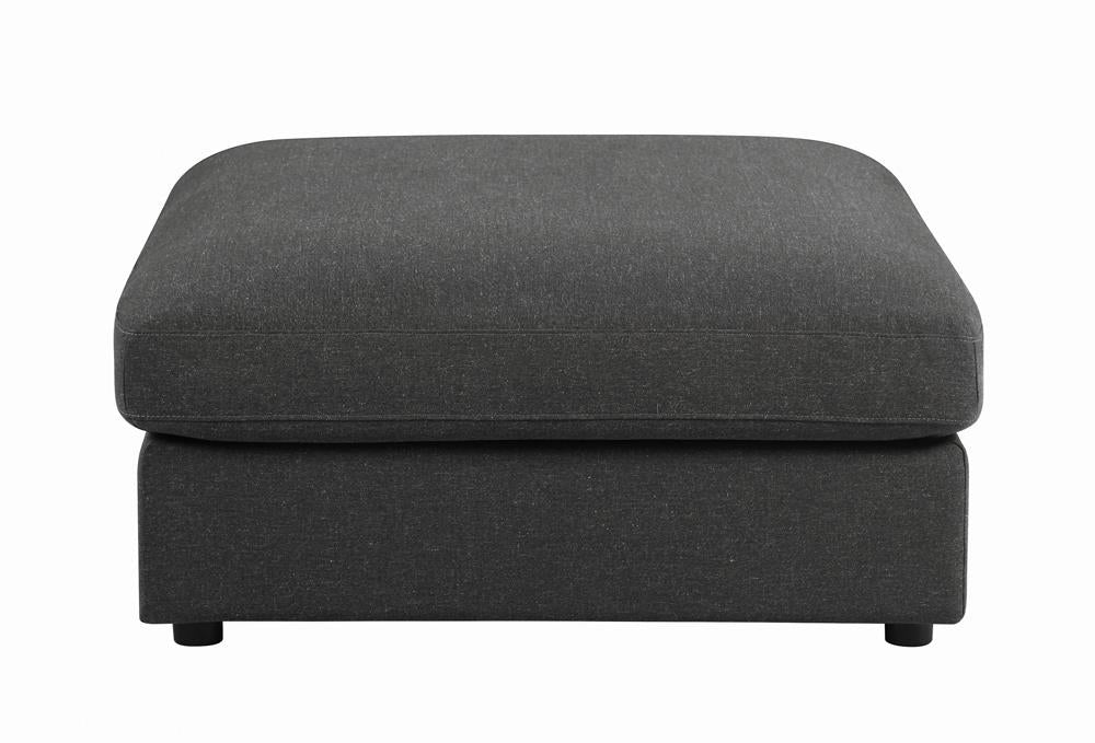 Serene Charcoal Upholstered Rectangular Ottoman from Coaster - Luna Furniture