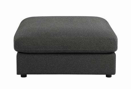 Serene Charcoal Upholstered Rectangular Ottoman from Coaster - Luna Furniture