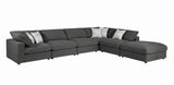 Serene Charcoal Upholstered Rectangular Ottoman from Coaster - Luna Furniture