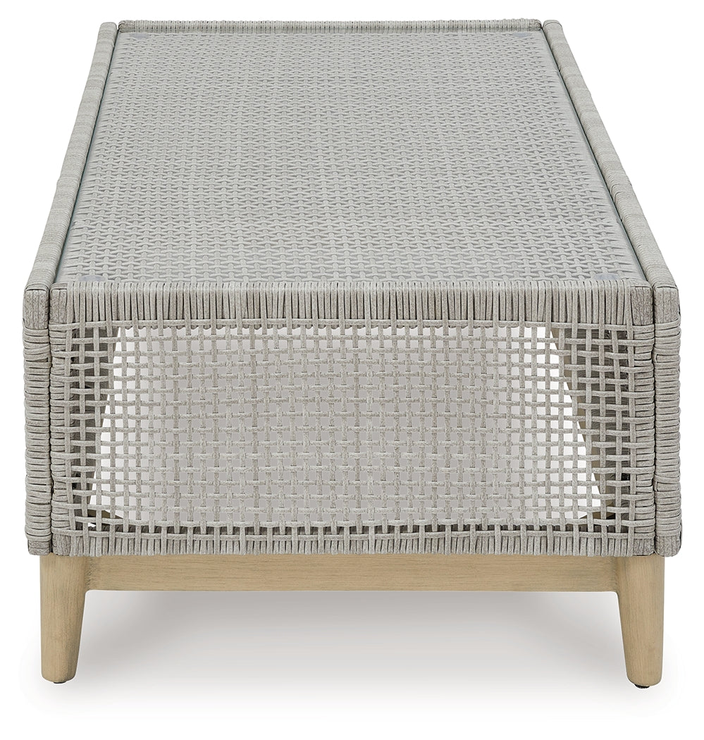 Seton Creek Gray Outdoor Coffee Table from Ashley - Luna Furniture