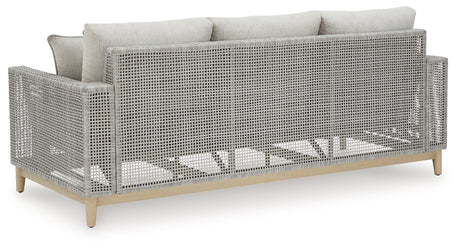Seton Creek Gray Outdoor Sofa with Cushion from Ashley - Luna Furniture