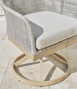 Seton Creek Gray Outdoor Swivel Dining Chair from Ashley - Luna Furniture