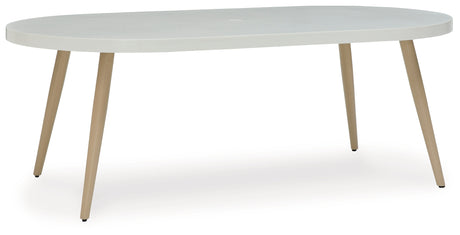 Seton Creek White Outdoor Dining Table from Ashley - Luna Furniture