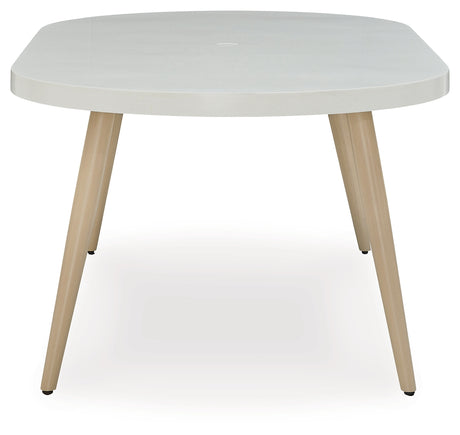 Seton Creek White Outdoor Dining Table from Ashley - Luna Furniture