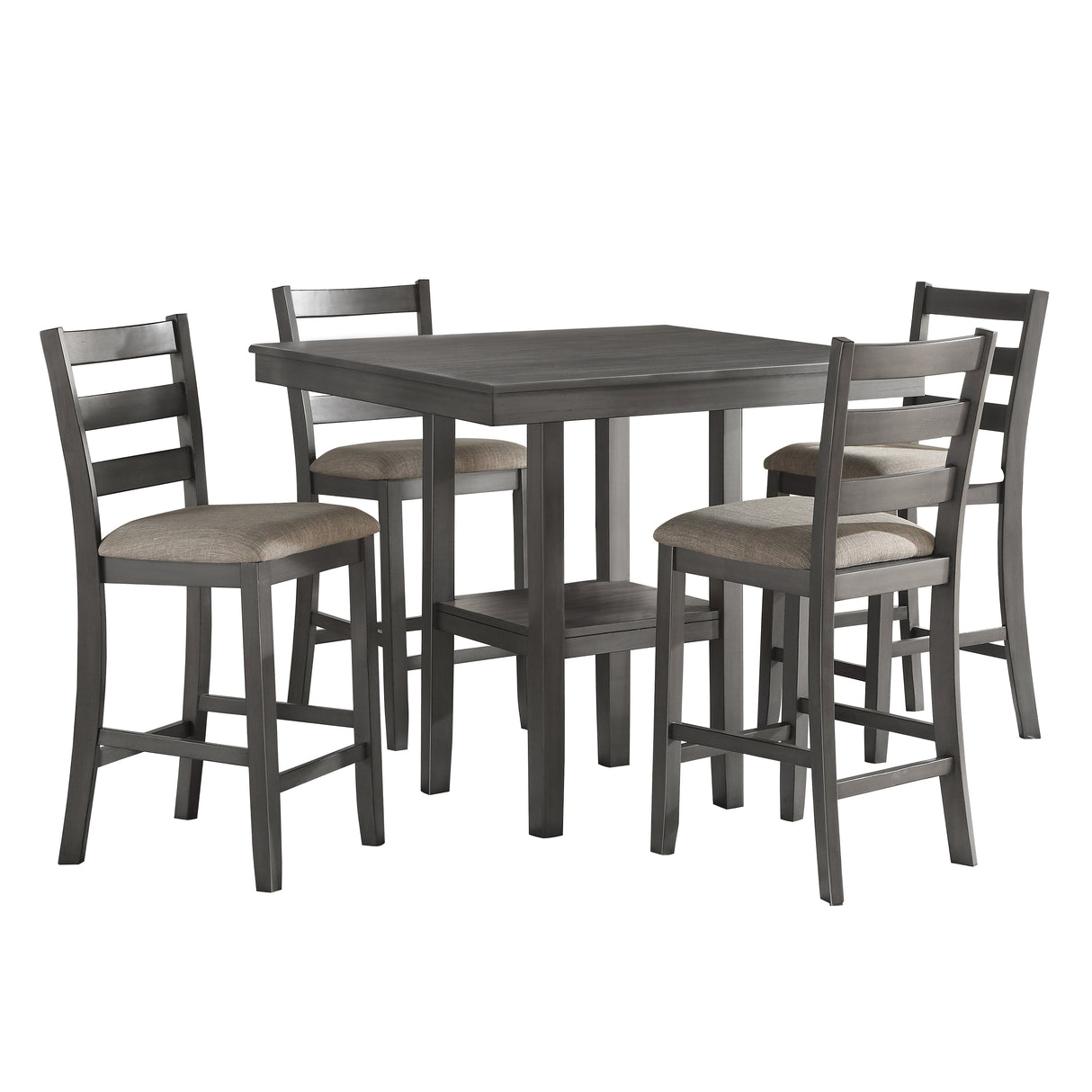 Sharon Gray 5-Piece Counter Height Set from Homelegance - Luna Furniture