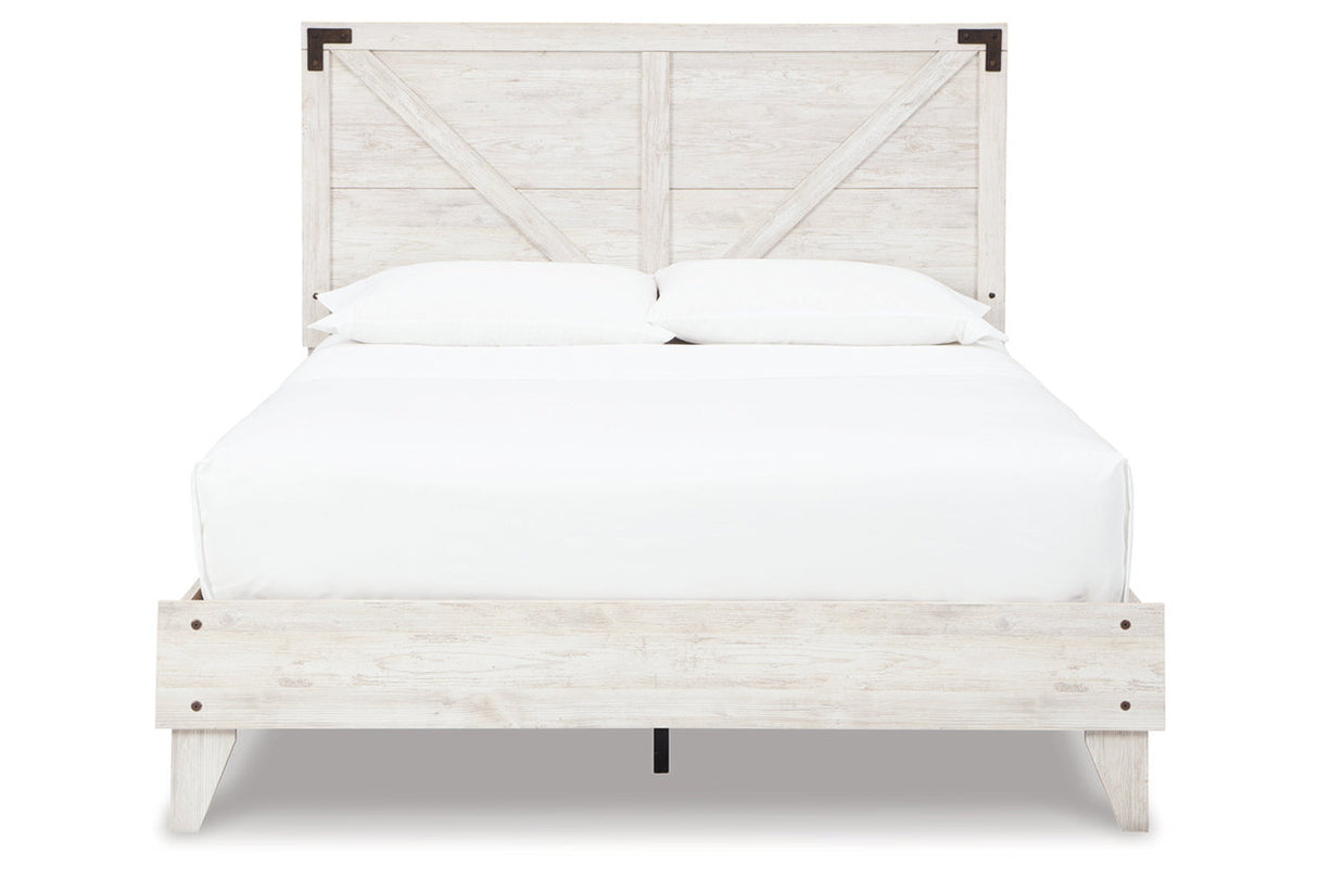 Shawburn White Crossbuck Queen Platform Bed from Ashley - Luna Furniture