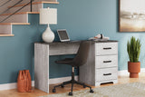 Shawburn White/Dark Charcoal Gray 54" Home Office Desk from Ashley - Luna Furniture