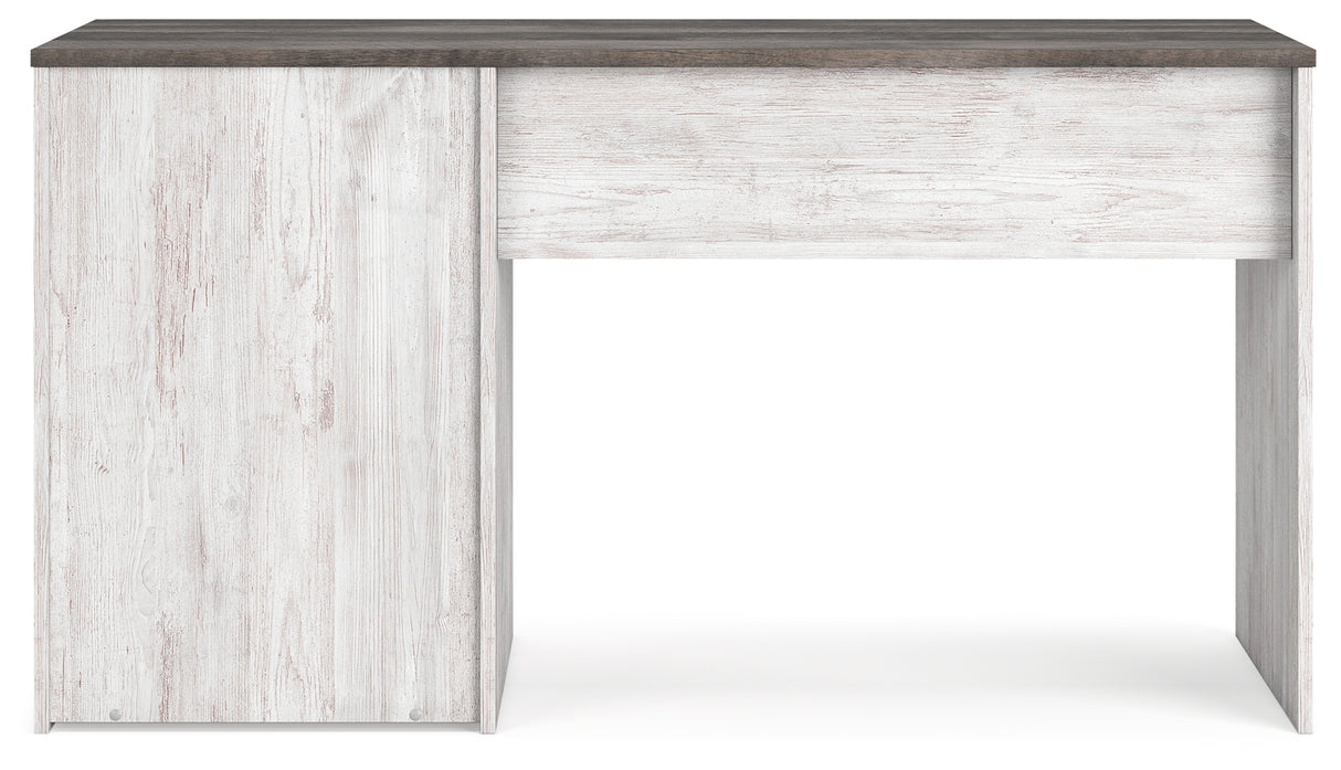 Shawburn White/Dark Charcoal Gray 54" Home Office Desk from Ashley - Luna Furniture