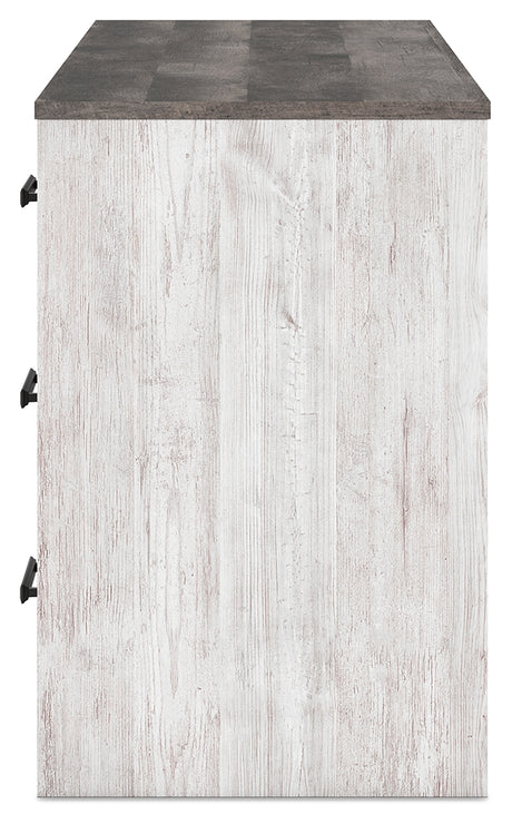 Shawburn White/Dark Charcoal Gray 54" Home Office Desk from Ashley - Luna Furniture