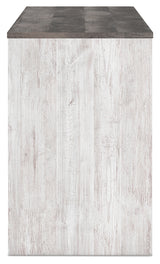 Shawburn White/Dark Charcoal Gray 54" Home Office Desk from Ashley - Luna Furniture