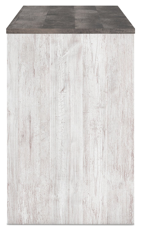 Shawburn White/Dark Charcoal Gray 54" Home Office Desk from Ashley - Luna Furniture