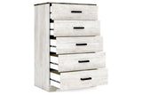 Shawburn Whitewash/Charcoal Gray Chest of Drawers from Ashley Furniture - Luna Furniture