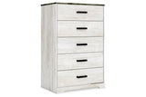 Shawburn Whitewash/Charcoal Gray Chest of Drawers from Ashley Furniture - Luna Furniture