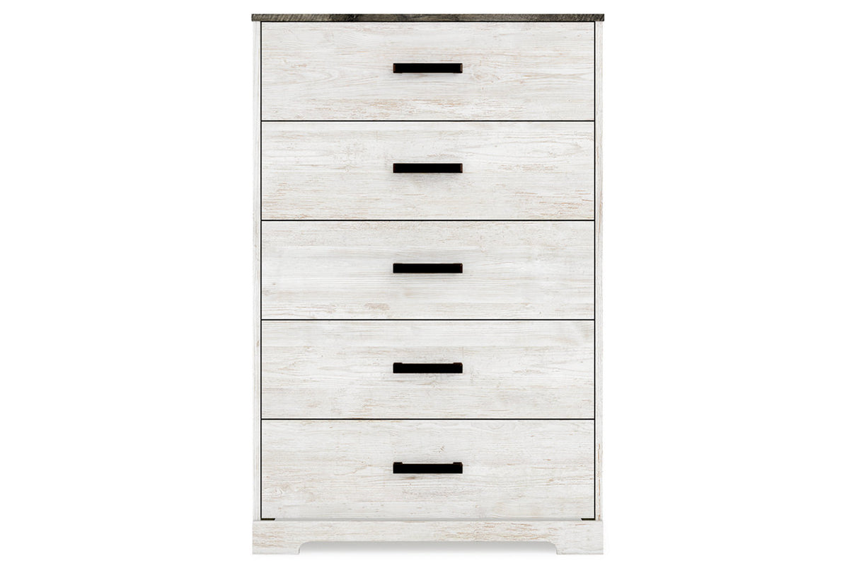 Shawburn Whitewash/Charcoal Gray Chest of Drawers from Ashley Furniture - Luna Furniture