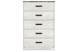 Shawburn Whitewash/Charcoal Gray Chest of Drawers from Ashley Furniture - Luna Furniture