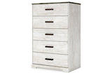 Shawburn Whitewash/Charcoal Gray Chest of Drawers from Ashley Furniture - Luna Furniture