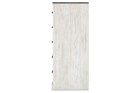 Shawburn Whitewash/Charcoal Gray Chest of Drawers from Ashley - Luna Furniture