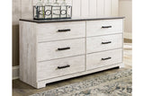 Shawburn Whitewash/Charcoal Gray Dresser from Ashley - Luna Furniture