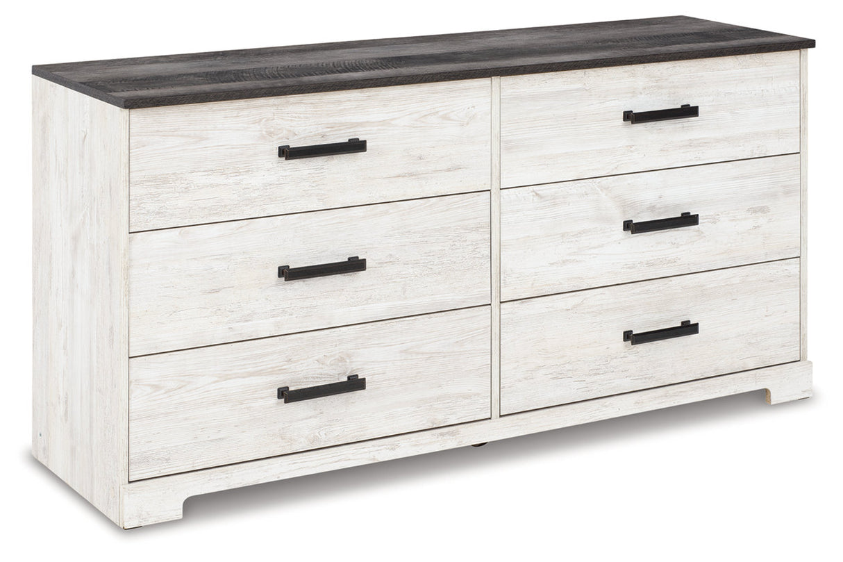 Shawburn Whitewash/Charcoal Gray Dresser from Ashley - Luna Furniture