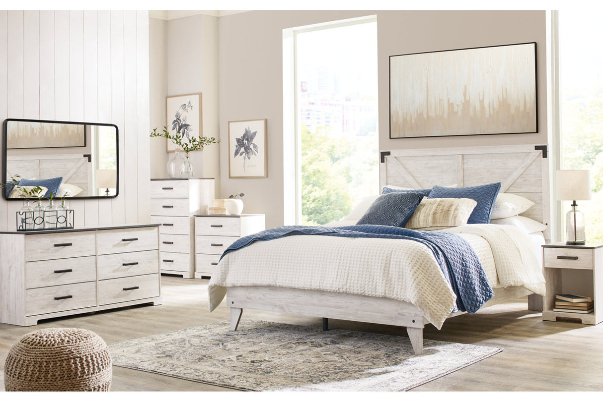 Shawburn Whitewash/Charcoal Gray Dresser from Ashley - Luna Furniture