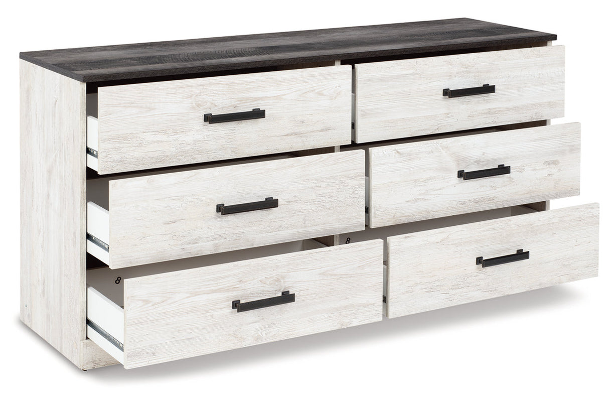 Shawburn Whitewash/Charcoal Gray Dresser from Ashley - Luna Furniture