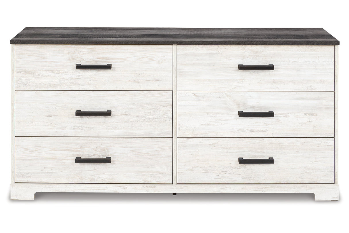 Shawburn Whitewash/Charcoal Gray Dresser from Ashley - Luna Furniture