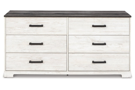 Shawburn Whitewash/Charcoal Gray Dresser from Ashley - Luna Furniture