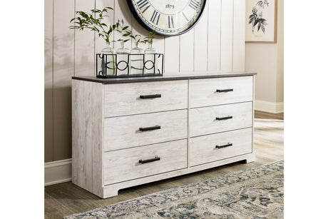 Shawburn Whitewash/Charcoal Gray Dresser from Ashley - Luna Furniture
