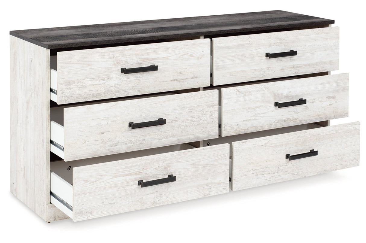 Shawburn Whitewash/Charcoal Gray Dresser from Ashley - Luna Furniture