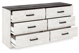 Shawburn Whitewash/Charcoal Gray Dresser from Ashley - Luna Furniture