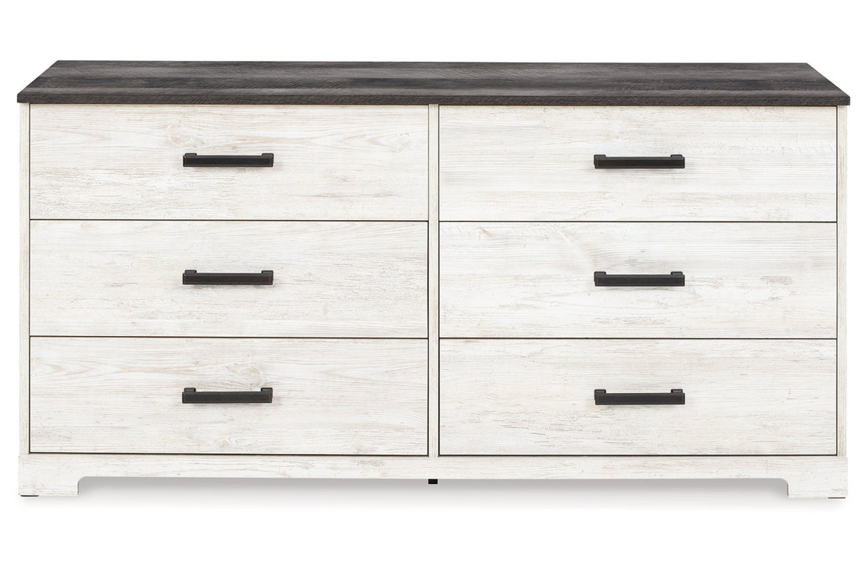 Shawburn Whitewash/Charcoal Gray Dresser from Ashley - Luna Furniture