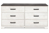 Shawburn Whitewash/Charcoal Gray Dresser from Ashley - Luna Furniture