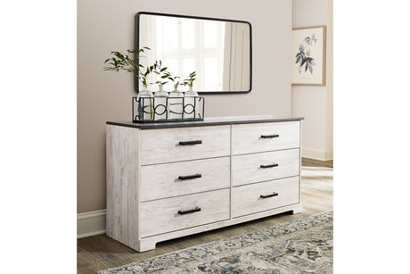 Shawburn Whitewash/Charcoal Gray Dresser from Ashley - Luna Furniture