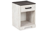 Shawburn Whitewash/Charcoal Gray Nightstand from Ashley - Luna Furniture