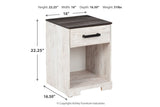 Shawburn Whitewash/Charcoal Gray Nightstand from Ashley - Luna Furniture