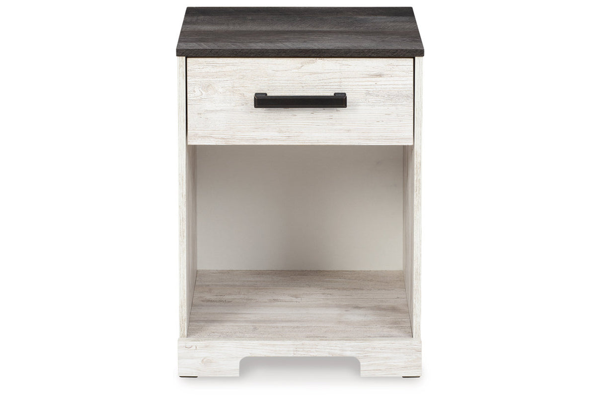 Shawburn Whitewash/Charcoal Gray Nightstand from Ashley - Luna Furniture