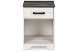 Shawburn Whitewash/Charcoal Gray Nightstand from Ashley - Luna Furniture