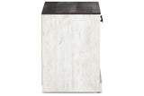 Shawburn Whitewash/Charcoal Gray Nightstand from Ashley - Luna Furniture