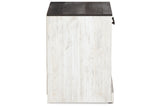 Shawburn Whitewash/Charcoal Gray Nightstand from Ashley - Luna Furniture