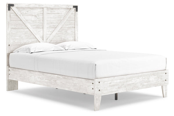 Shawburn White Crossbuck Full Platform Bed