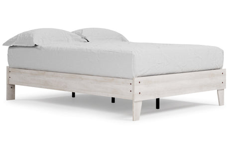 Shawburn Whitewash Full Platform Base Bed from Ashley - Luna Furniture