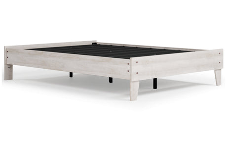 Shawburn Whitewash Full Platform Base Bed from Ashley - Luna Furniture