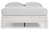 Shawburn Whitewash Full Platform Base Bed from Ashley - Luna Furniture